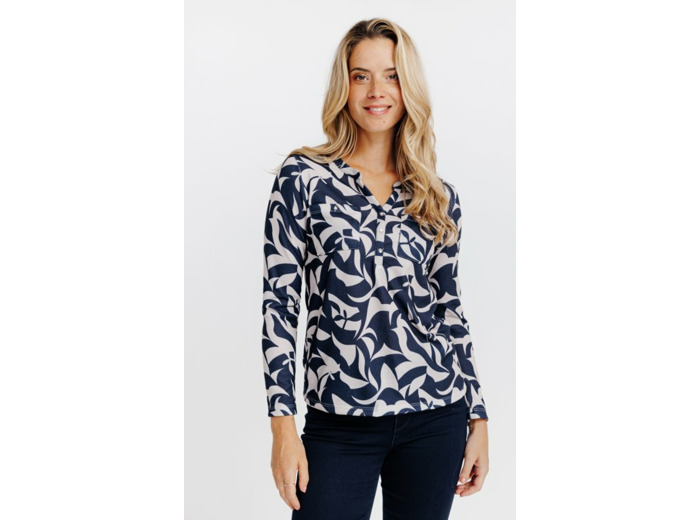 T-Shirt Manches Longues Col Mao