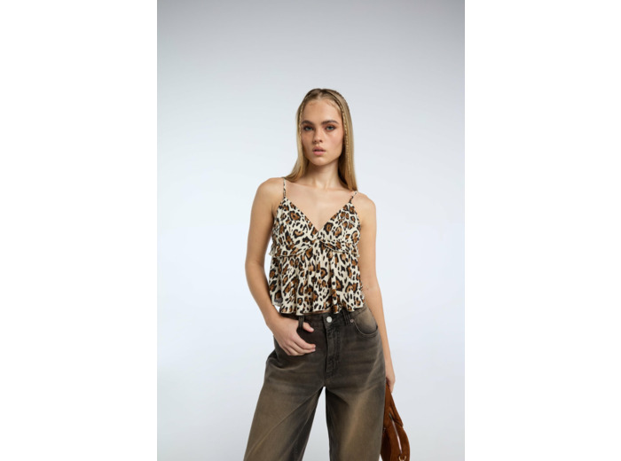 Top tissé à bretelles réglables