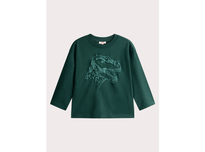 T-shirt vert pin animation dino pour garçon