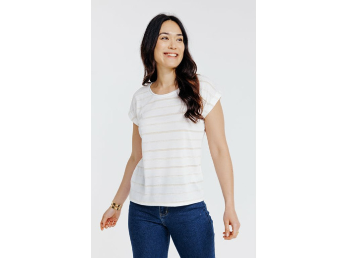 Tee-shirt rayé manches courtes