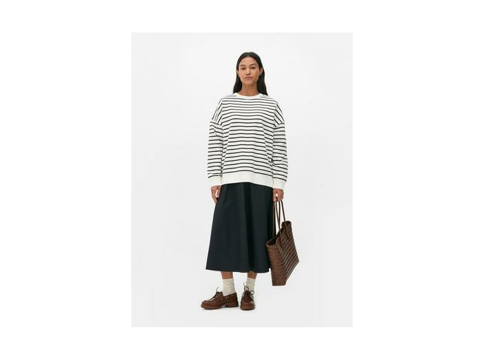 Sweat-shirt oversize à rayures