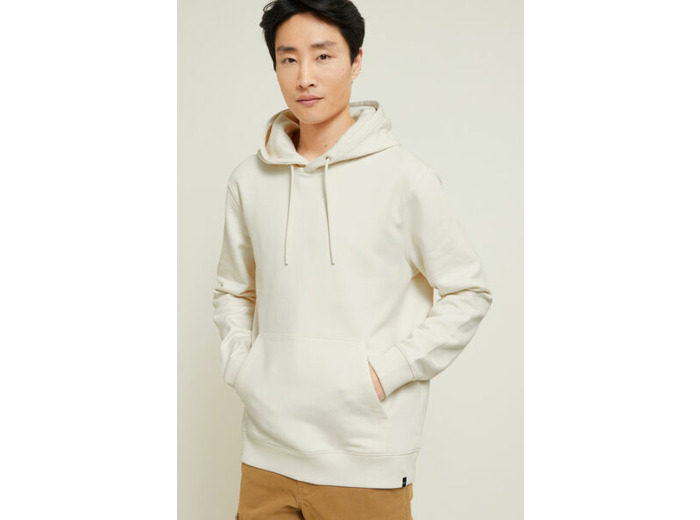 Sweat à capuche uni - Ecru