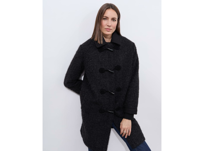 Manteau uni NOIR Femme