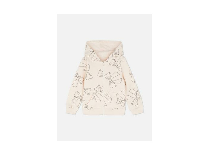 Sweat à capuche zippé imprimé