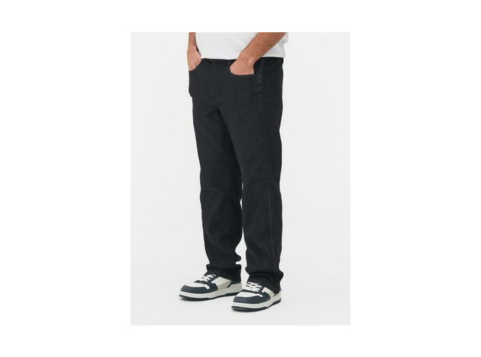 Jean droit adaptatif taille mi-haute