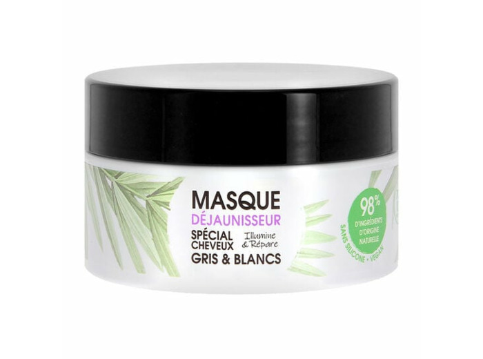 Masque déjaunisseur cheveux gris & blancs Gamme Nature