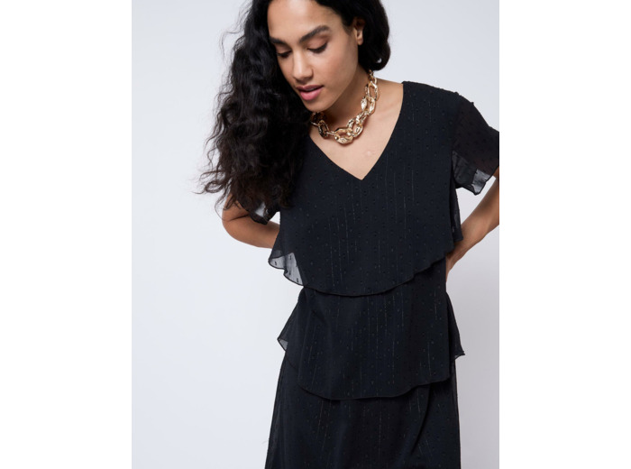 Robe courte unie NOIR