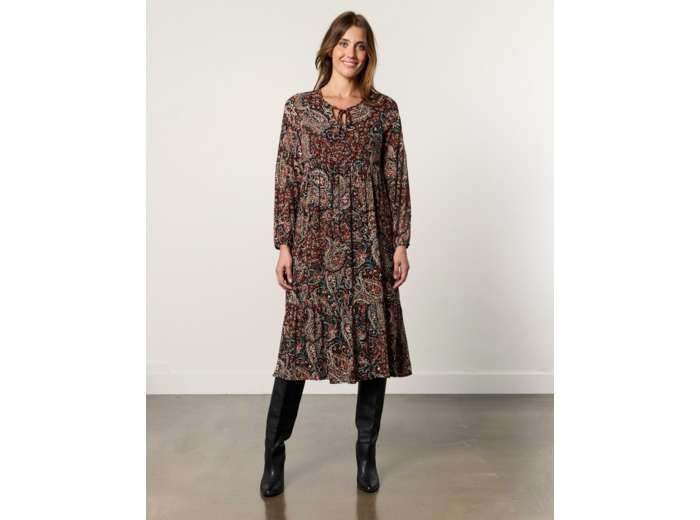 Robe longue imprimée NOIR