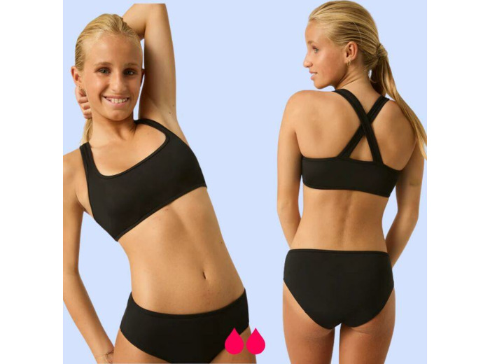 Bas de Maillot de Bain Menstruel pour Ados Flux 2 Tampons