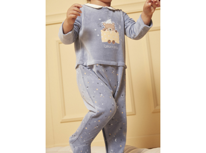 Dors-bien en velours uni et imprimé