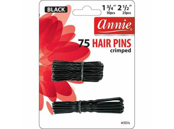 ANNIE - 75 HAIR PINS CRIMP 3314