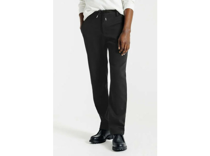 Pantalon chino tapered maille - Noir