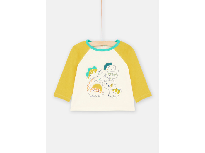 Tee-shirt manches longues ivoire bébé garçon