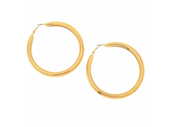 Créoles tube 80 mm couleur doré