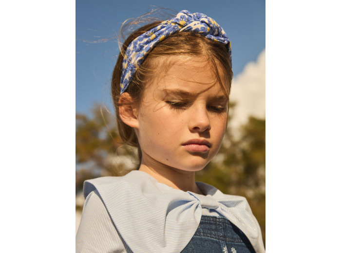 Bandeau tressé imprimé fleur