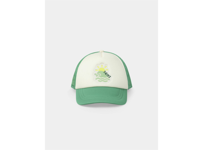 Casquette vert sapin et écru Garçon