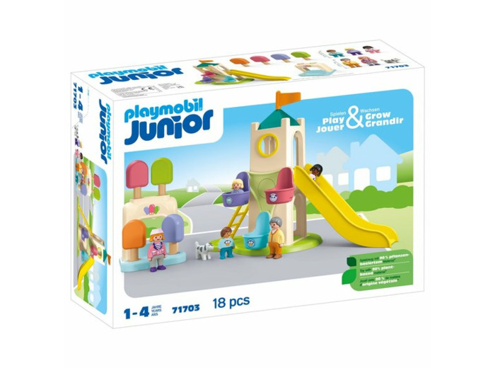 AIRE DE JEU AVEC TOBOGGAN GÉANT PLAYMOBIL JUNIOR 71703