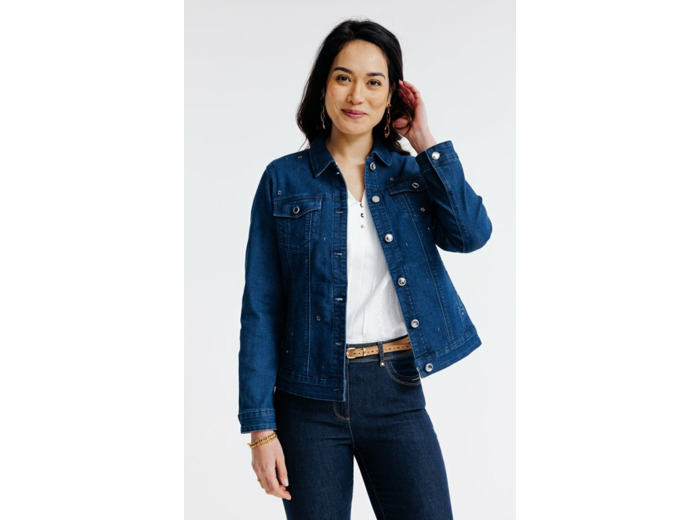 Veste en denim brodé