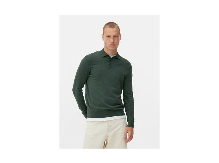 Pull polo à manches longues