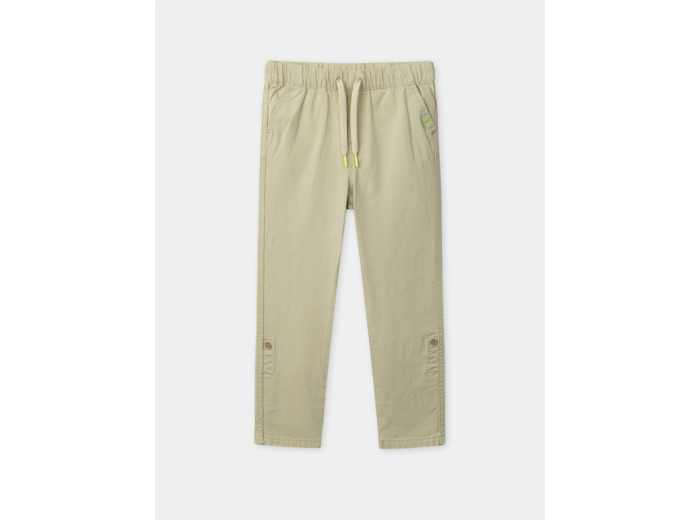 Pantalon vert amande jambes ajustables Garçon