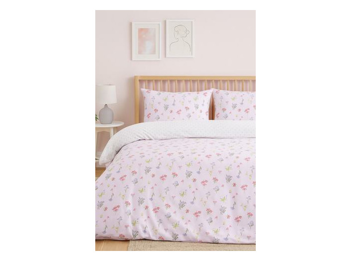 Parure de lit double à motif fleurs sauvages