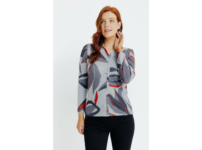 T-Shirt Manches Longues Col Chemise