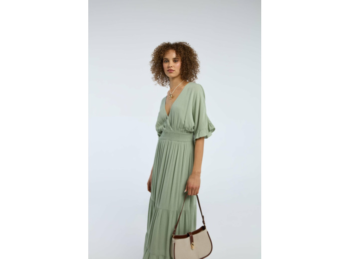 Robe maxi ample et ajustée