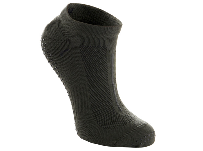 Chaussettes antidérapantes fitness femme - 500 Vert foncé