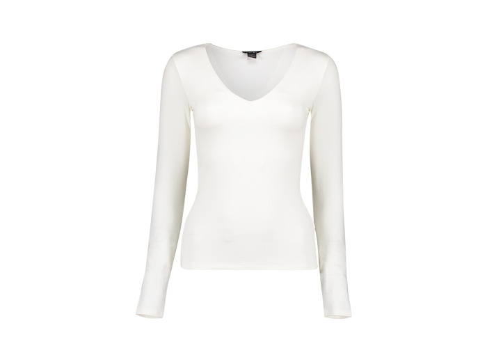Chemise à manches longues avec col en V