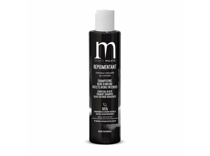 Shampooing repigmentant cheveux naturels ou colorés noir d'aniline