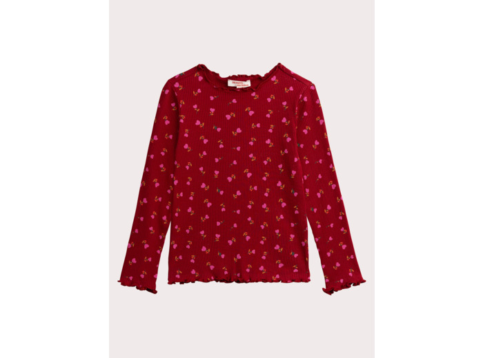 T-shirt imprimé fleur cœur pour fille