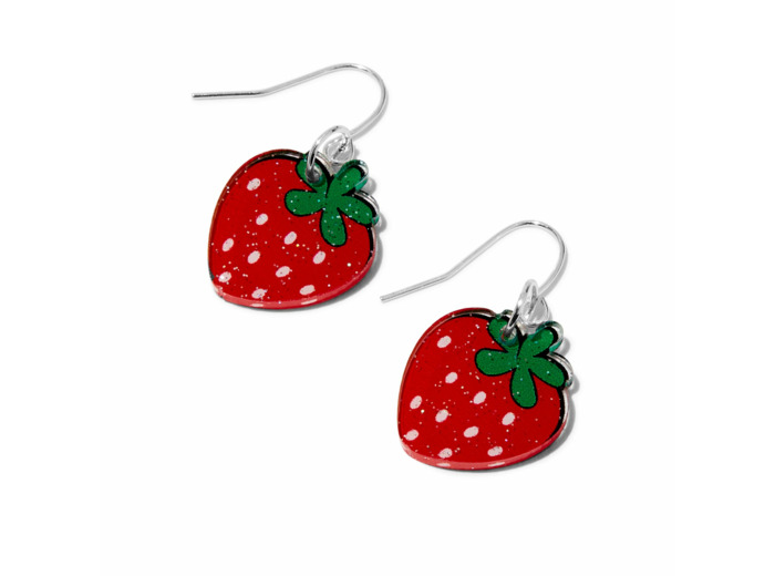 Pendantes 1,5 cm fraise acrylique