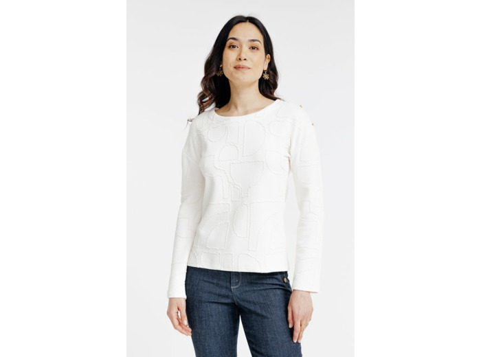 Tee-shirt jacquard manches longues