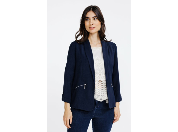 Veste blazer col chale doublée