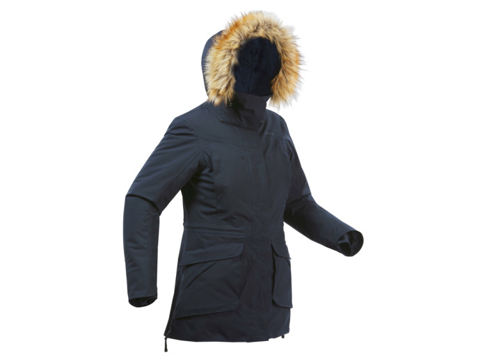 Parka de randonnée -20°C imperméable femme, NH900 bleu