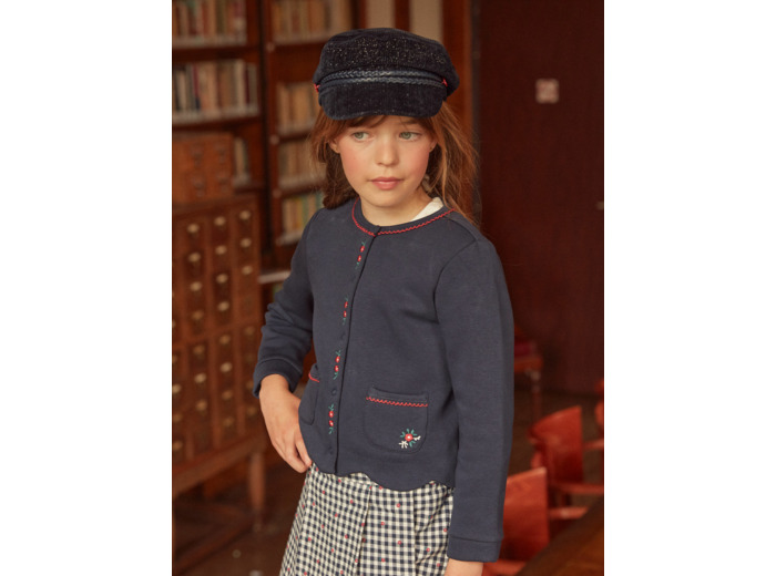 Gilet à broderies fleurs