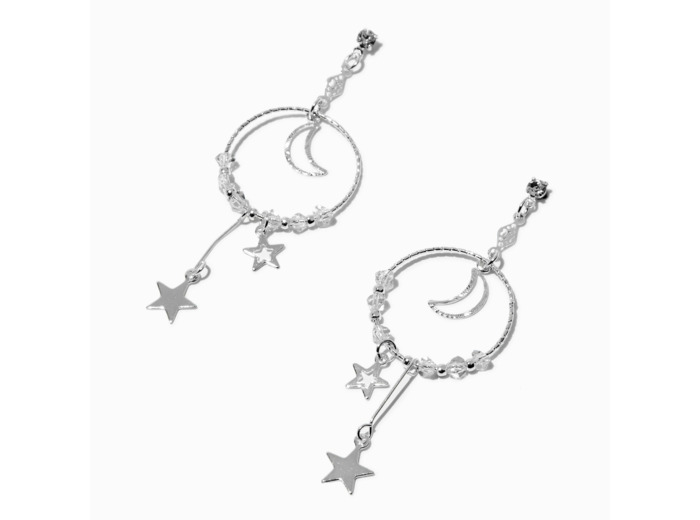 Pendantes 8 cm anneaux célestes délicates