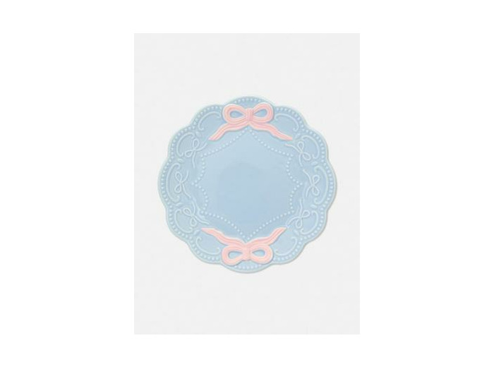 Assiette ondulée à motif nœuds