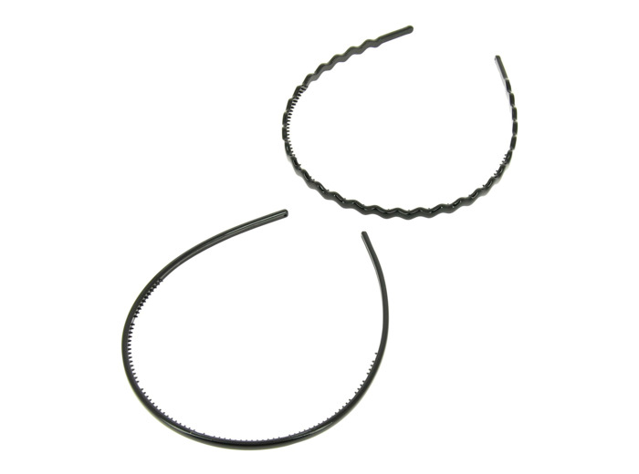 Serre-tête noir et zigzag x2