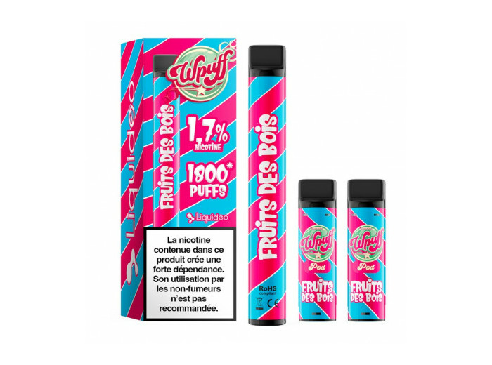 Kit WPuff 1800 Pod 550mah + 3 pods 2ml 1.7% Liquideo