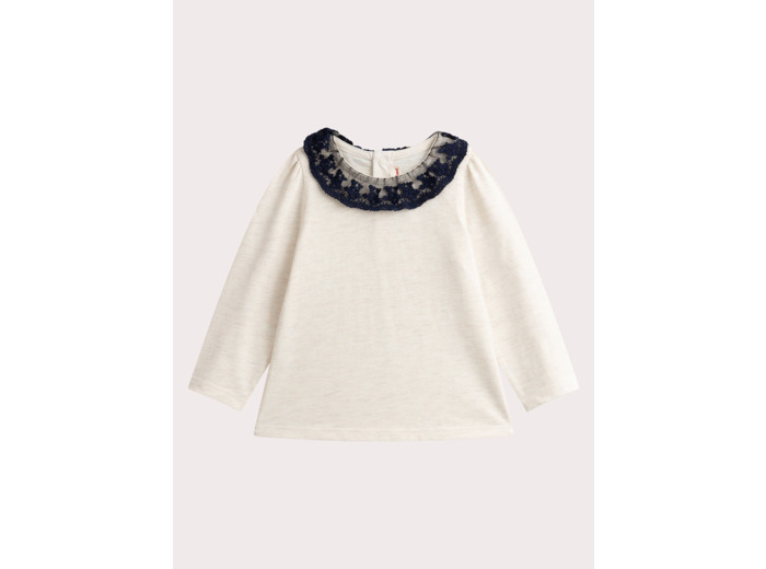 Brassière beige à manches longues pour bébé fille