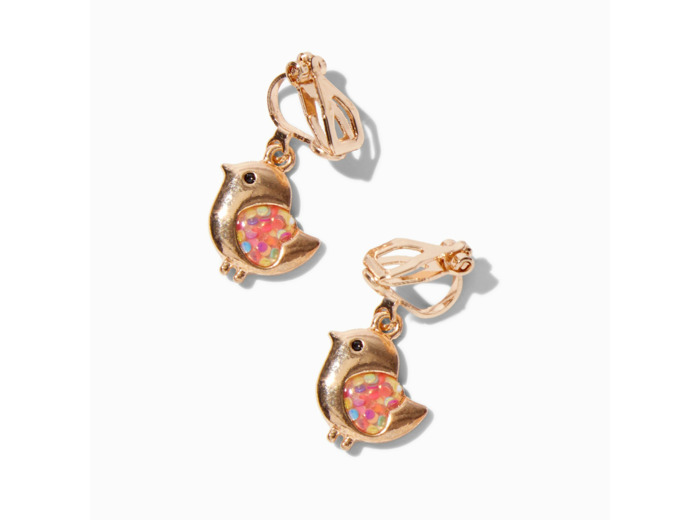 Pendantes à clip confetti oiseau