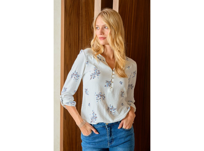 Tunique imprimé fleur et gomme