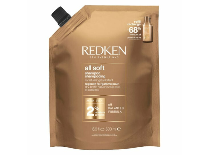 Shampooing hydratant pour cheveux secs et sensibilisés All Soft recharge 500 ml
