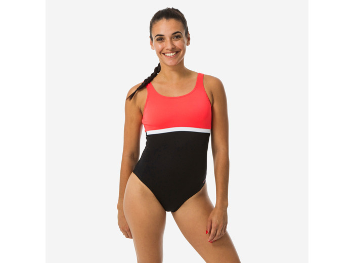 Maillot de Bain 1 Pièce Femme Heva li Noir Corail