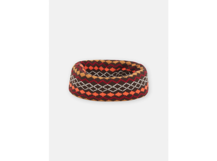 Snood ébène à motif jacquard pour garçon