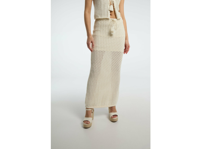 Jupe midi tissée