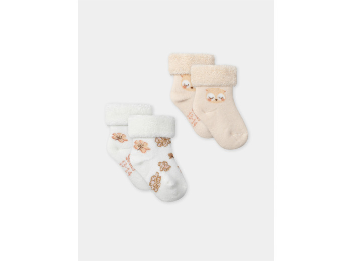 Lot de deux paires de chaussettes de naissance