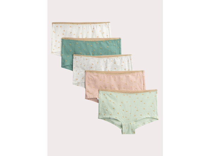 Lot de 5 shorty imprimées pour fille