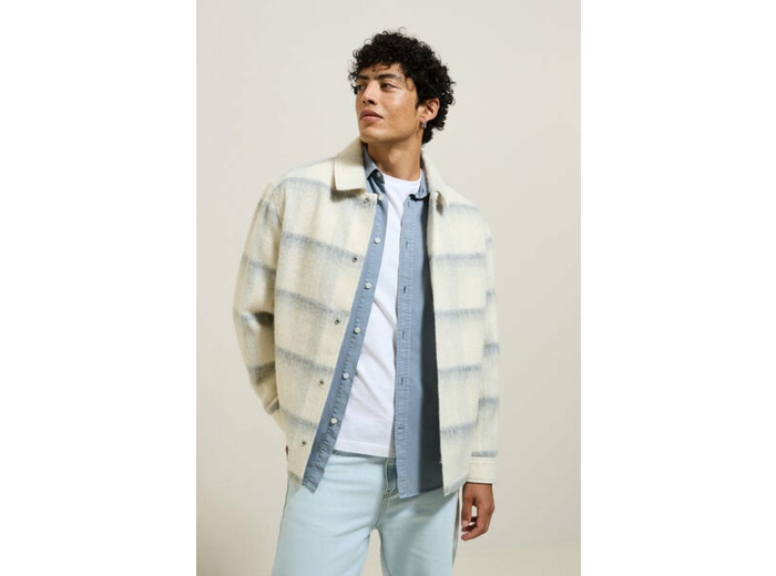 Surchemise à carreaux mi-saison - Bleu moyen